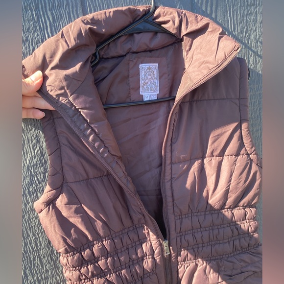 Maxim Studio Brown Puffer Vest - Picture 2 of 3